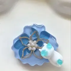 140 ネモフィラ ブルー お花 ヘアゴム lemon様専用 - メルカリ