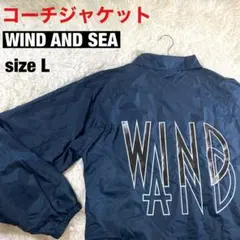 WIND AND SEAウィンダンシー コーチジャケット sizeL ネイビー