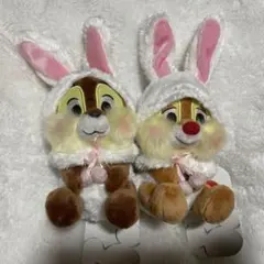 ディズニー　ディズニーストア　イースター　チップ　デール　ぬいぐるみバッジ