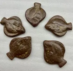 備前焼　魚型陶器　箸置き 5個セット