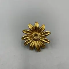 CARVEN カルヴェン ブローチ フラワー バラ 薔薇 ゴールドカラー