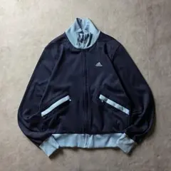 【入手困難】00s adidas トラックジャケット y2k 刺繍ロゴ 水色 紺