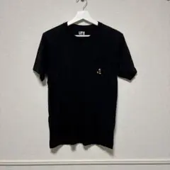 UNIQLO UT M ブラック Tシャツ ディズニー