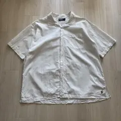 90s Polo by Ralph Lauren 縦縞折柄　オープンカラーシャツ