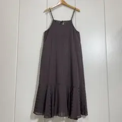 美品 ビューティーアンドユース ストライプ×チェック キャミワンピース 洗える