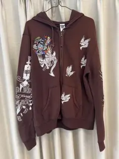 Ed Hardy 刺繍デザイン ジップアップパーカーのサムネイル