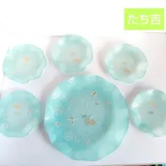 【新品】たち吉　RICHFIELD／ベリーセット　6枚　箱付　デザート　ガラス皿