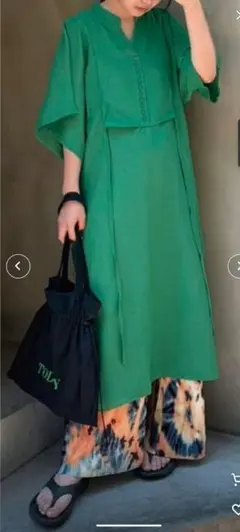 カフタン ロングワンピース