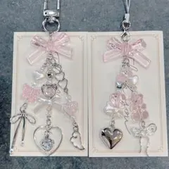 ビーズキーホルダー y2k 韓国 pink オーダー不可