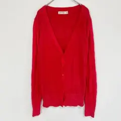 Faded Glory レッド Vネック カーディガン M インポート