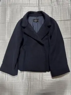 ストロベリーフィールズ　ネイビー ウールピーコート