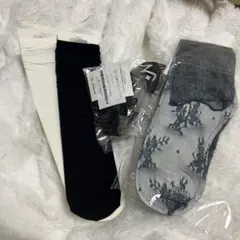 4足セット ソックス ホワイト ブラック グレー