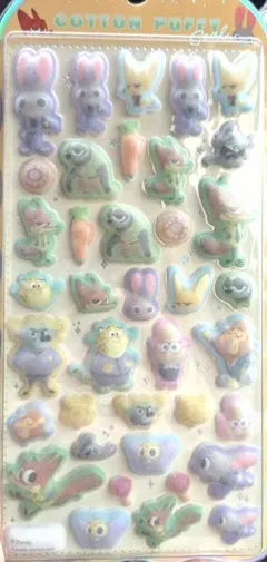 COTTON PUFFY もこもこシール ズートピア