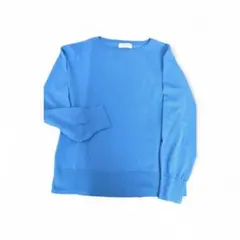 OPAQUE.CLIP 青 長袖ニットセーター 【サイズ40】