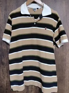 【レア】A BATHING APE ボーダー ポロシャツ Mのサムネイル