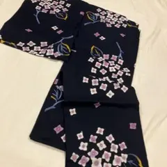 紫陽花　紺色 花柄 レディース浴衣 単品