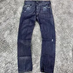 美品 濃紺 Replay リプレイ Anbass w29 インチ ダメージ加工