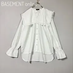 りく様専用【新品】BASEMENT online　ビッグカラーフリルブラウス　フ
