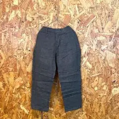 Johnbull ジョンブル カジュアルパンツ チェック柄 麻100% ブラック