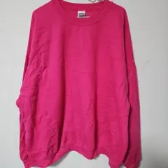 GILDAN ギルダン スウェット トレーナー ピンク 3XL 古着 無地のサムネイル