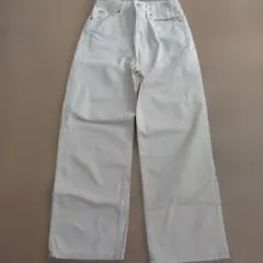 ユニクロ ワイドストレートデニムパンツ ピンク 22