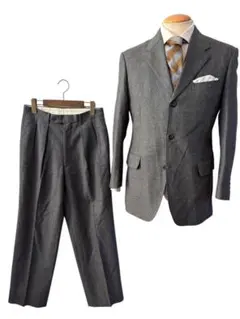 美品 90s ビンテージ フランネル スーツ S グレー xpv