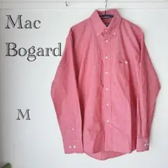 【マックボガード】美品◇綿100%◇ボタンダウン◇カジュアルシャツ◇レッド◇M
