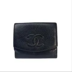 CHANEL キャビアスキン二つ折り財布