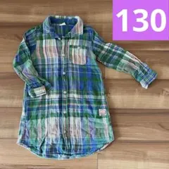 美品！130センチ　BREEZE シャツワンピース　長袖