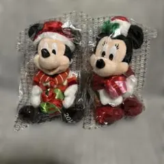 ディズニー　ミッキー・ミニー クリスマスぬいぐるみセット