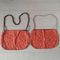 ハロウィンバッグ ハンドメイド 猫とジャック・オー・ランタン柄 2個セット