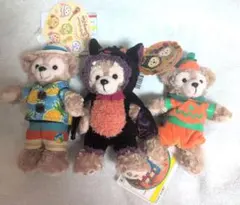 ダッフィー ぬいぐるみバッチ　ストラップ　3点セット