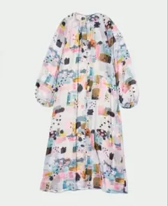 BEAUTY&YOUTH シアー 総柄　ワンピース ロング 春夏 アート