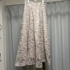 レース フレアスカート ロング丈 ベージュのサムネイル