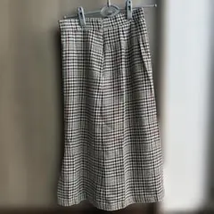 チェック柄 タイトスカート スリット入り