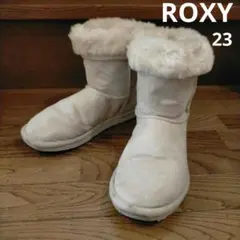 ROXY ロキシー ベージュ ムートン風ブーツ 23cm