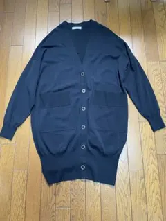 23区 Vネックカーディガン ブラック 大きいサイズ44 ゴールドボタン