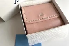 Kitamura 人気　キタムラ　折り財布　くすみピンク　革　レザーのサムネイル