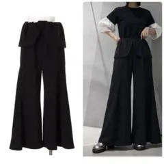 未使用 UN3D WAIST OUT PANTS ワイドパンツ ブラック 38