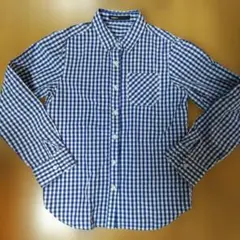 AS KNOW AS ギンガムチェック長袖シャツ