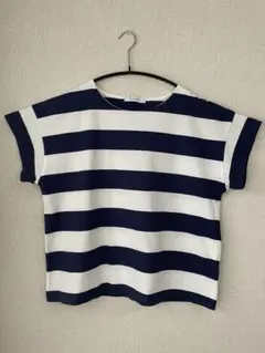 B.C STOCK Simplicite ボーダーTシャツ　ネイビーのサムネイル