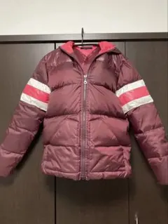 TOMMY バーガンディ フード付き　ダウンコート　ブルゾン　アウター　L