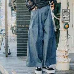 デニム ワイドパンツ