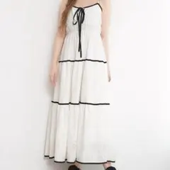 paravion 配色キャミワンピース