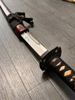 G0）当時物 高級 居合刀 模造刀 日本刀 桜絵木瓜鍔 黒呂鞘 ビンテージ G0）当時物 高級 居合刀 模造刀 日本刀 桜絵木瓜鍔 黒呂鞘 ビンテージ