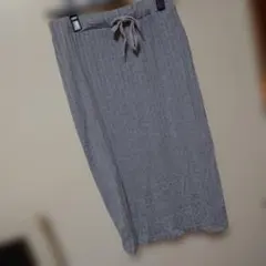 新品未使用品！リブ編みグレータイトスカート LL
