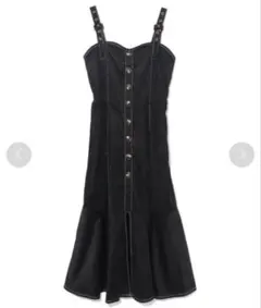 ブラックスエード風 キャミソールワンピース