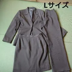 ブラウン スーツ ジャケットとスカート　パンツセット　スリーピース　最安値