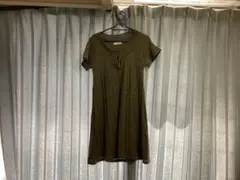 Feeling Girl 半袖オリーブワンピース 森ガール