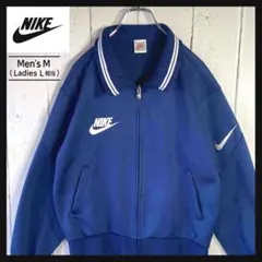 ナイキ NIKE トラックジャケット 刺繍ロゴ 銀タグ 90s 古着 M相当